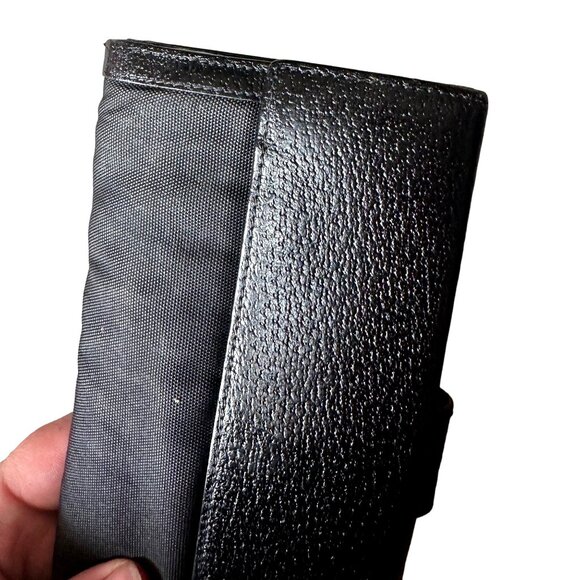 Gucci Black Nylon and Leather Long Wallet - Picture 3 of 12